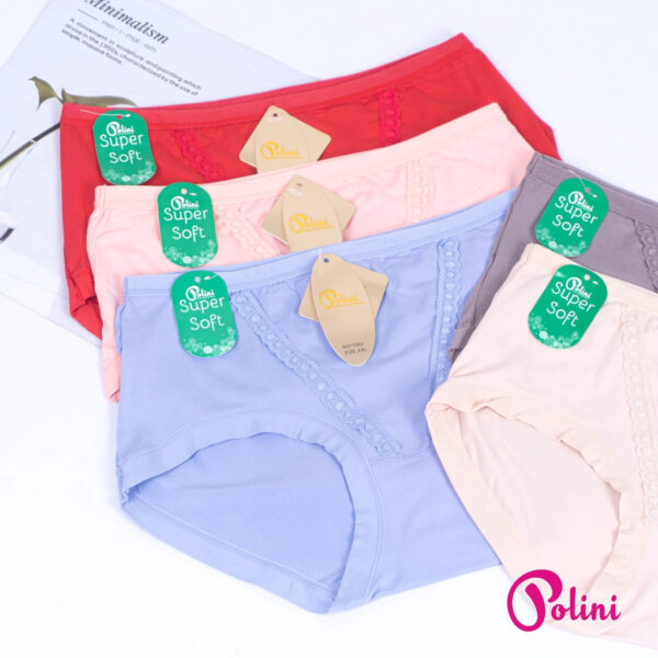 POLINI Celana Dalam Wanita Katun Fit to M-XXL Polos Midwaist Basic Panties CD 1263