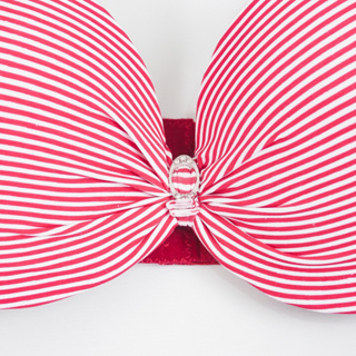 POLINI Bra Wanita Push Up Berkawat Motif Salur G715