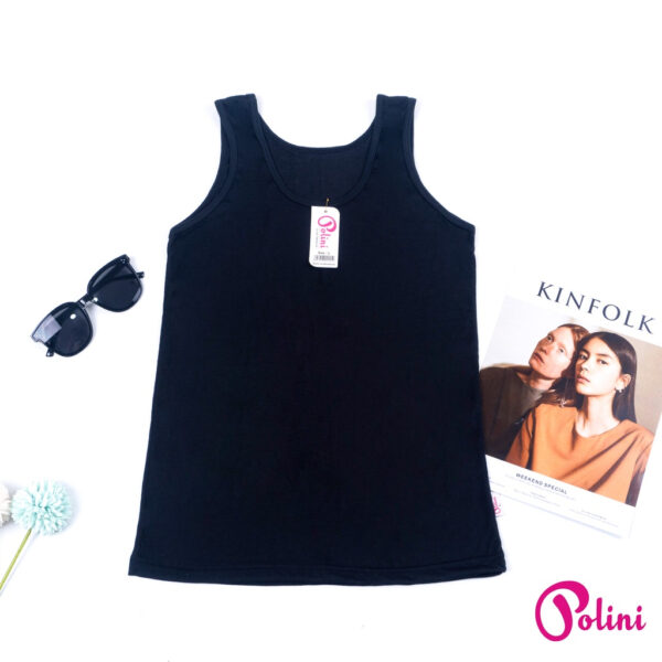 POLINI Tanktop Wanita Bahan Katun Atasan Singlet Wanita Tali Besar