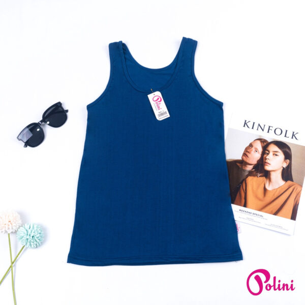 POLINI Tanktop Wanita Bahan Katun Atasan Singlet Wanita Tali Besar