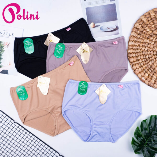 POLINI Celana Dalam Wanita Katun Fit to M-XXL Polos Midwaist Basic Panties CD 2833