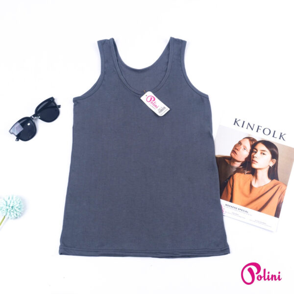 POLINI Tanktop Wanita Bahan Katun Atasan Singlet Wanita Tali Besar