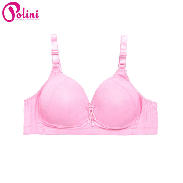 POLINI Bra Wanita Tanpa Kawat Motif Garis Kait 3 G613