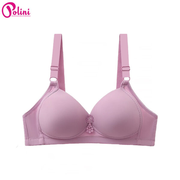 POLINI Bra Wanita Cup Besar Bh Tanpa kawat Busa Tipis Kait 4 A171
