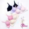 POLINI Bra Wanita Tanpa Kawat Motif Garis Kait 3 G613