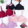 POLINI Bra Wanita Tanpa Kawat Bra Motif Kait 3 G600