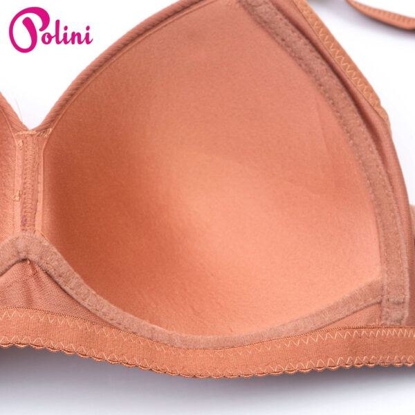 POLINI Bra Wanita Cup Besar Bh Tanpa kawat Busa Tipis Kait 4 A171