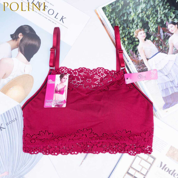 POLINI Kemben/ Bralette/ Sport Bra Busa Tipis Bahan Lace Sexy Bra 862