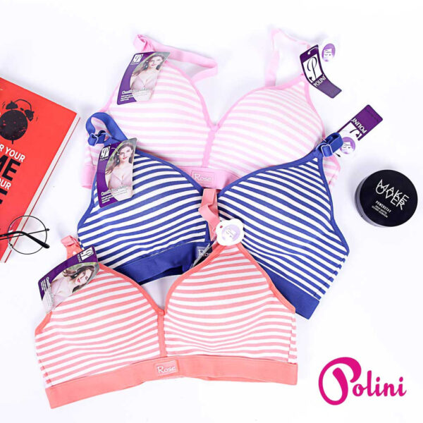 POLINI Bra Wanita Tanpa Kawat Bahan Katun Kait 3 Bh 190