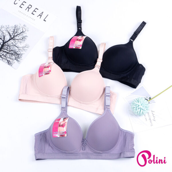 POLINI Bra Wanita Push Up Tanpa Kawat Kait 3 Bh G222