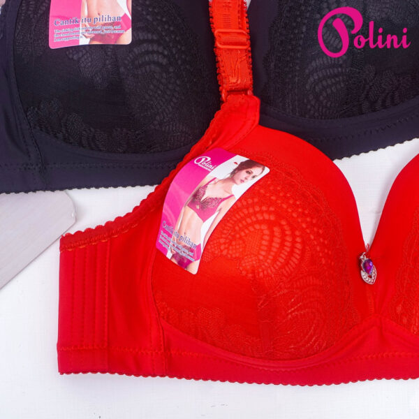 POLINI Bra Jumbo Tanpa Kawat Busa Tipis Size 38-44 Cup B/C Kait 3 G433