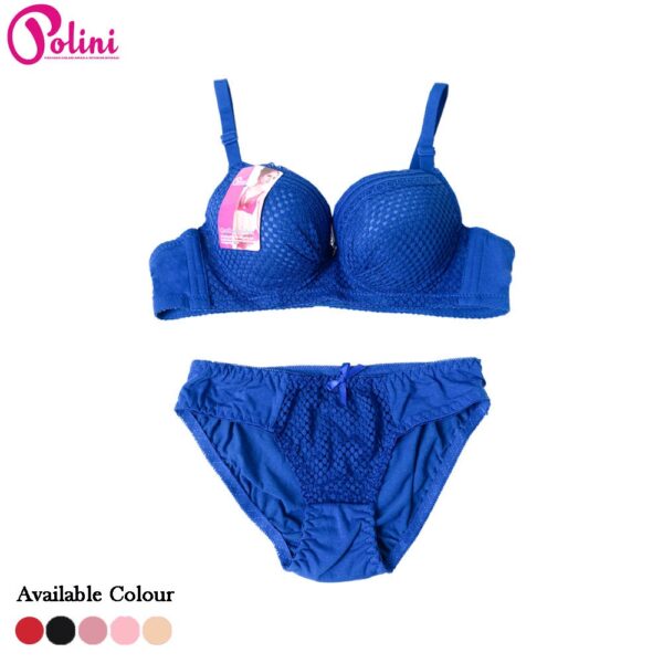 POLINI Stelan Bra Wanita Push Up Berkawat Cup A Set Bra 362