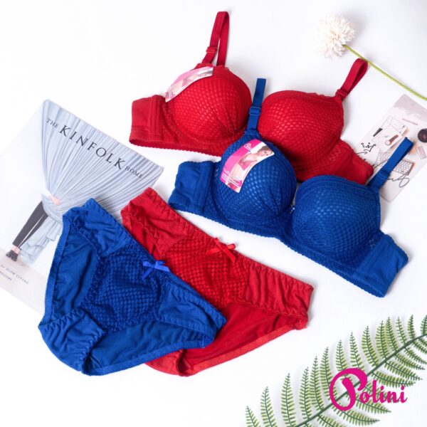 POLINI Stelan Bra Wanita Push Up Berkawat Cup A Set Bra 362