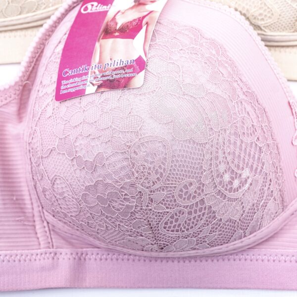 POLINI Bra Jumbo Tanpa Kawat Busa Tipis Size 42 - 52 Cup C/D Kait 3 D10