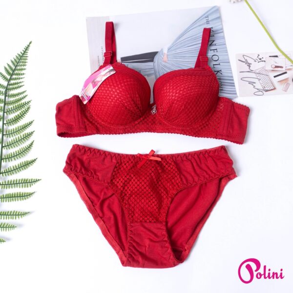POLINI Stelan Bra Wanita Push Up Berkawat Cup A Set Bra 362