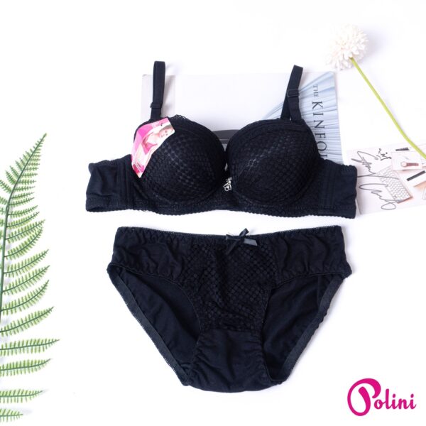 POLINI Stelan Bra Wanita Push Up Berkawat Cup A Set Bra 362